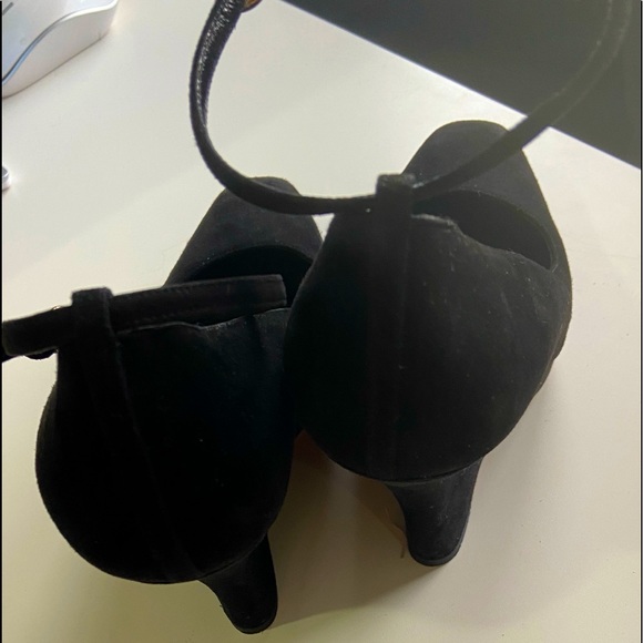 Rare Black Gucci Suede Wedge heels Sz8B - Picture 5 of 13